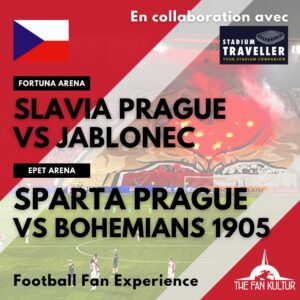 Weekend foot à Prague avec The Fan Kultur et Stadium Traveller slavia prague et Sparta Prague