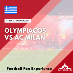 weekend foot Olympiacos Coupe d'Europe Athènes Karaiskakis stadium avec the fan kultur AC Milan